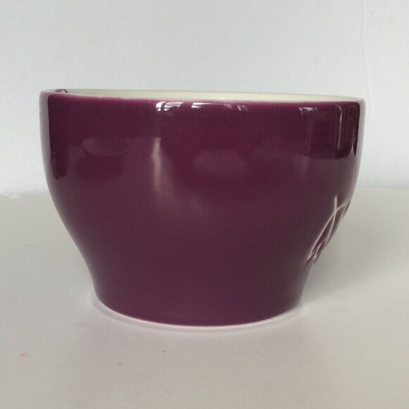 Starbucks 2007 Coffee Tea Mug Cup Saucer Set Purple White Leaf 10 oz - Picture 4 of 10